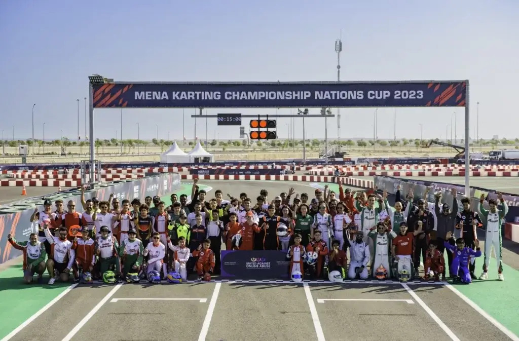 United Against Online Abuse educational workshop at the 2023 MENA Karting Cup in Doha